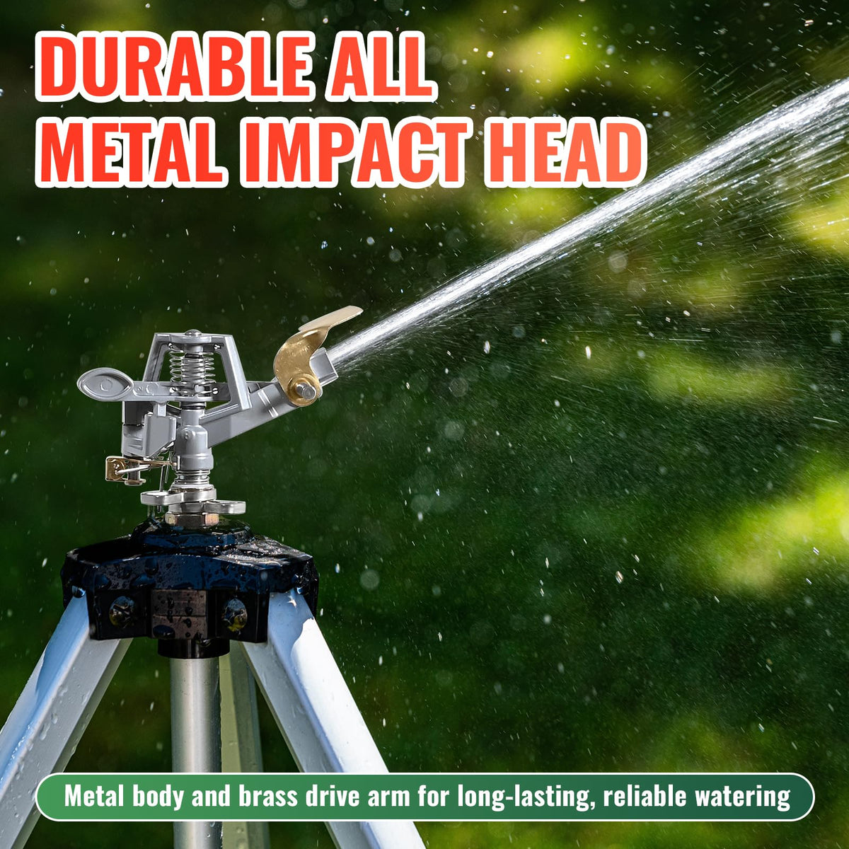 YAMATIC stable tripod base on grass for even watering