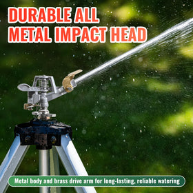 YAMATIC stable tripod base on grass for even watering