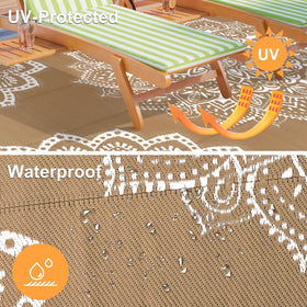 Foldable Yamaziot rug with included storage bag for compact travel and storage.