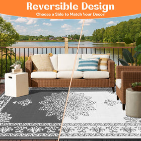 Yamaziot outdoor rug 5x8 ft two sided pattern for versatile space looks