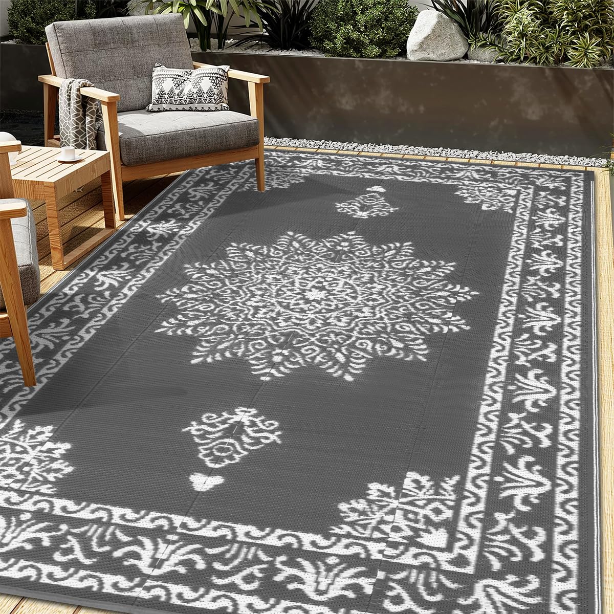 Yamaziot outdoor rug easy cleaning keeps outdoors welcoming