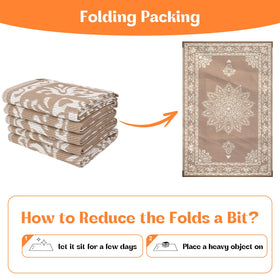 Yamaziot 8x10 ft rug folds for easy storage