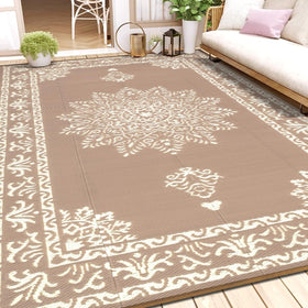 Yamaziot large outdoor rug cleans quickly for busy lifestyles