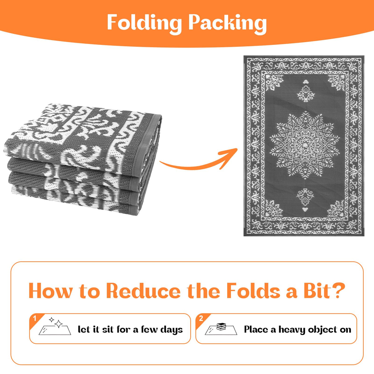 Yamaziot outdoor rug in RV camping use provides quick outdoor comfort