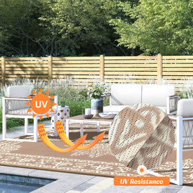 Yamaziot waterproof rug easy to wipe clean after outdoor gathering