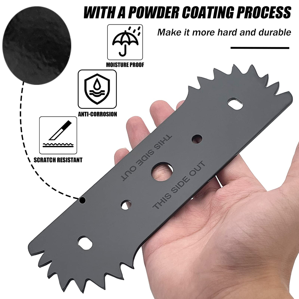YAMTO serrated 0.1 inch blades close-up for precise cuts