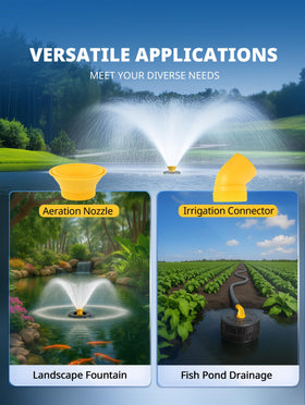 YANASO nozzle parabola spray demonstrates dramatic lake display
