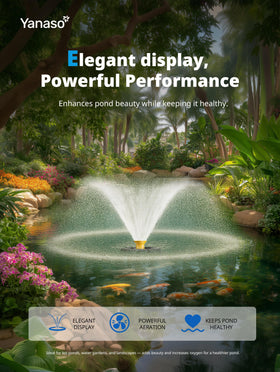 YANASO nozzle V-spray view highlighting elegant arc and aeration