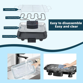 YANDEA YD301 built-in grease tray with water simplifies cleaning