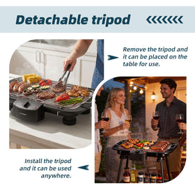 YANDEA YD301 detachable stand enables easy tabletop grilling