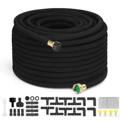 YANEYAN 100ft soaker hose for efficient root watering in lawns and beds.