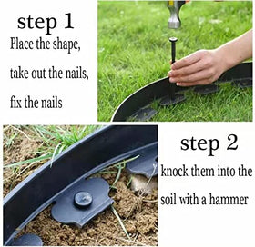 YANEYRIE durable plastic garden stakes help stabilize borders and garden fabric