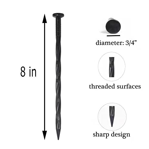 YANEYRIE nylon landscape stakes provide firm support for artificial turf and lawns