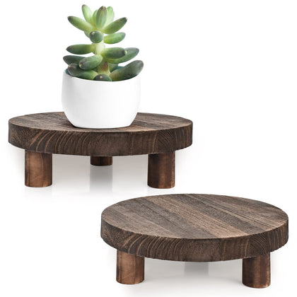 Yangbaga round plant stand elevates pots for an organized indoor display.