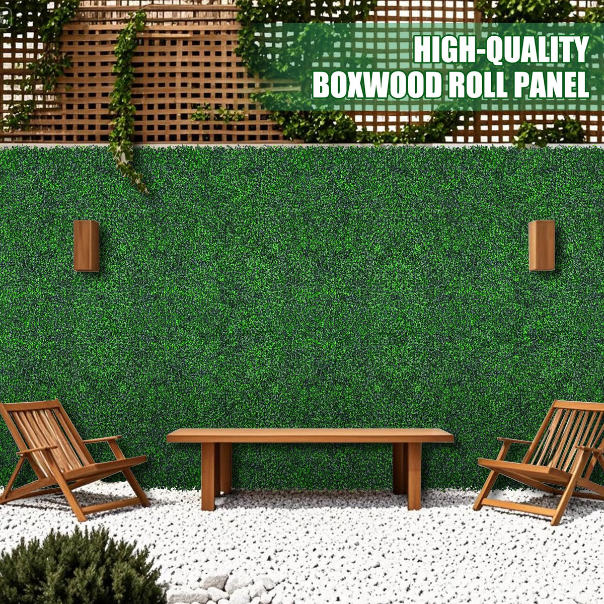 Yangrass artificial greenery wall roll full panel view shows lush, dense coverage.