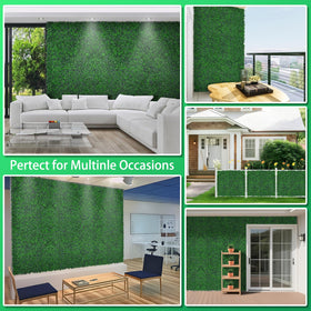 Yangrass artificial greenery wall roll indoor outdoor setup enhances ambience.