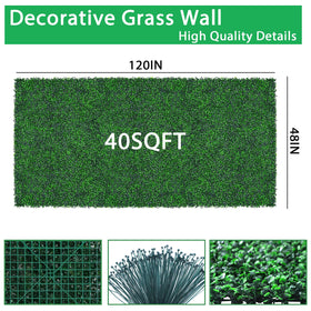Yangrass artificial greenery wall roll privacy screen effect for outdoor spaces.