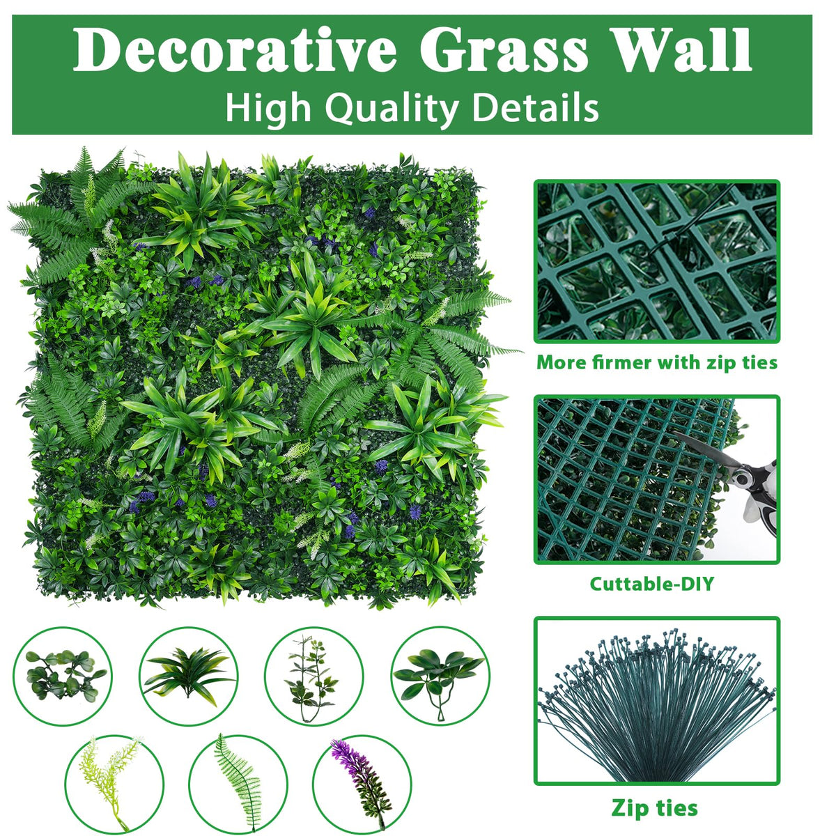 Yangrass UV protected leaves resist fading for long lasting decor
