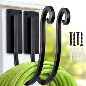 YANGSHUO garden hose holder wall-mount 2-pack keeps hoses tidy outdoors