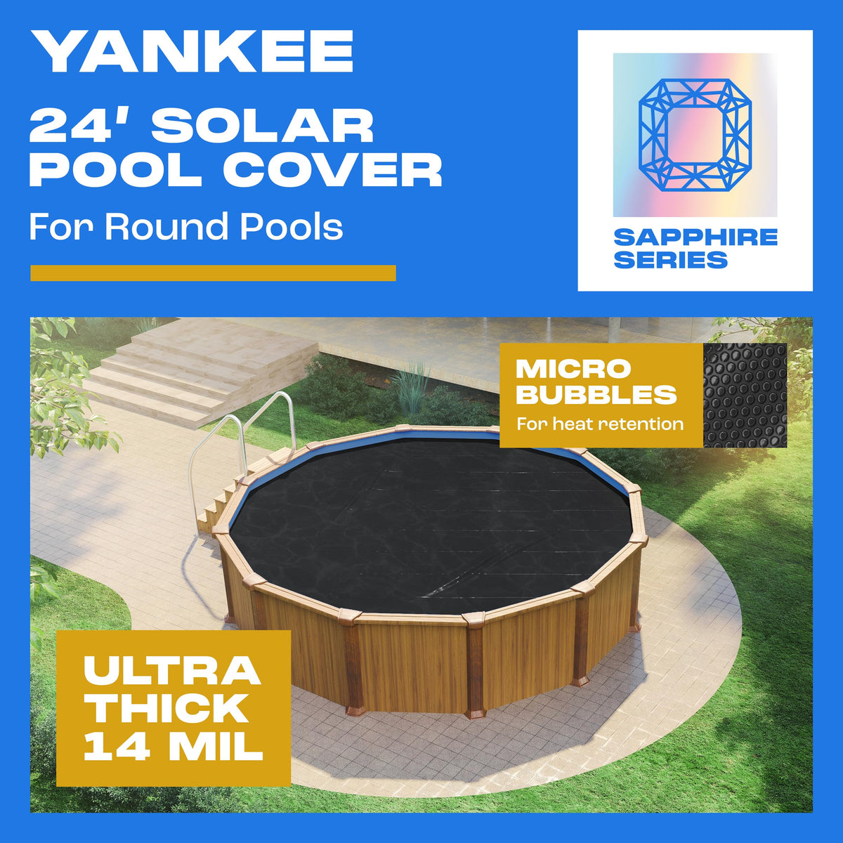 Yankee Pool Pillow close-up of 14-mil Duraflex polymer for UV resistance