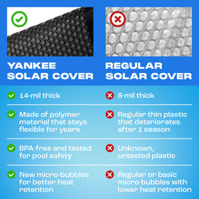 Lightweight Yankee solar cover design enables easy handling and storage