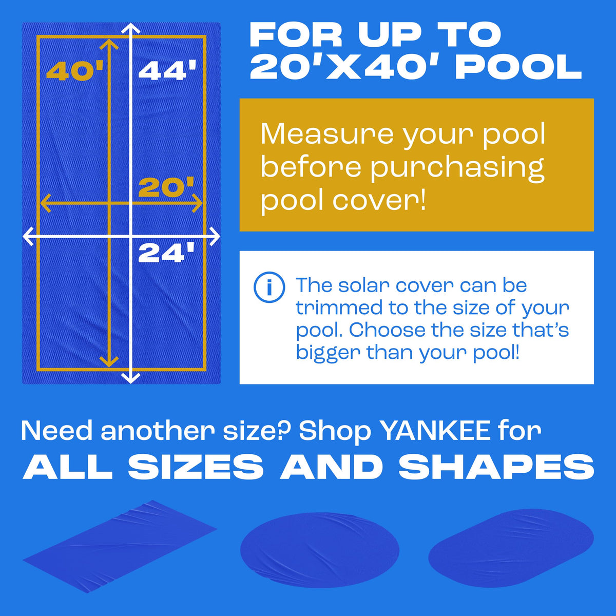 Yankee Pool Pillow above ground 20x40 setup with solar cover