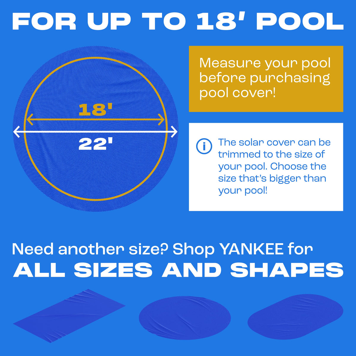 Yankee Sapphire cover works even on cloudy days to warm water.