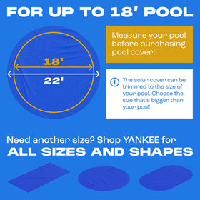 Yankee Sapphire cover works even on cloudy days to warm water.