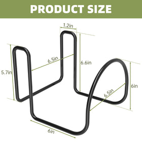 Yantuo heavy-duty hose holder in rugged metal rack for durable outdoor use.