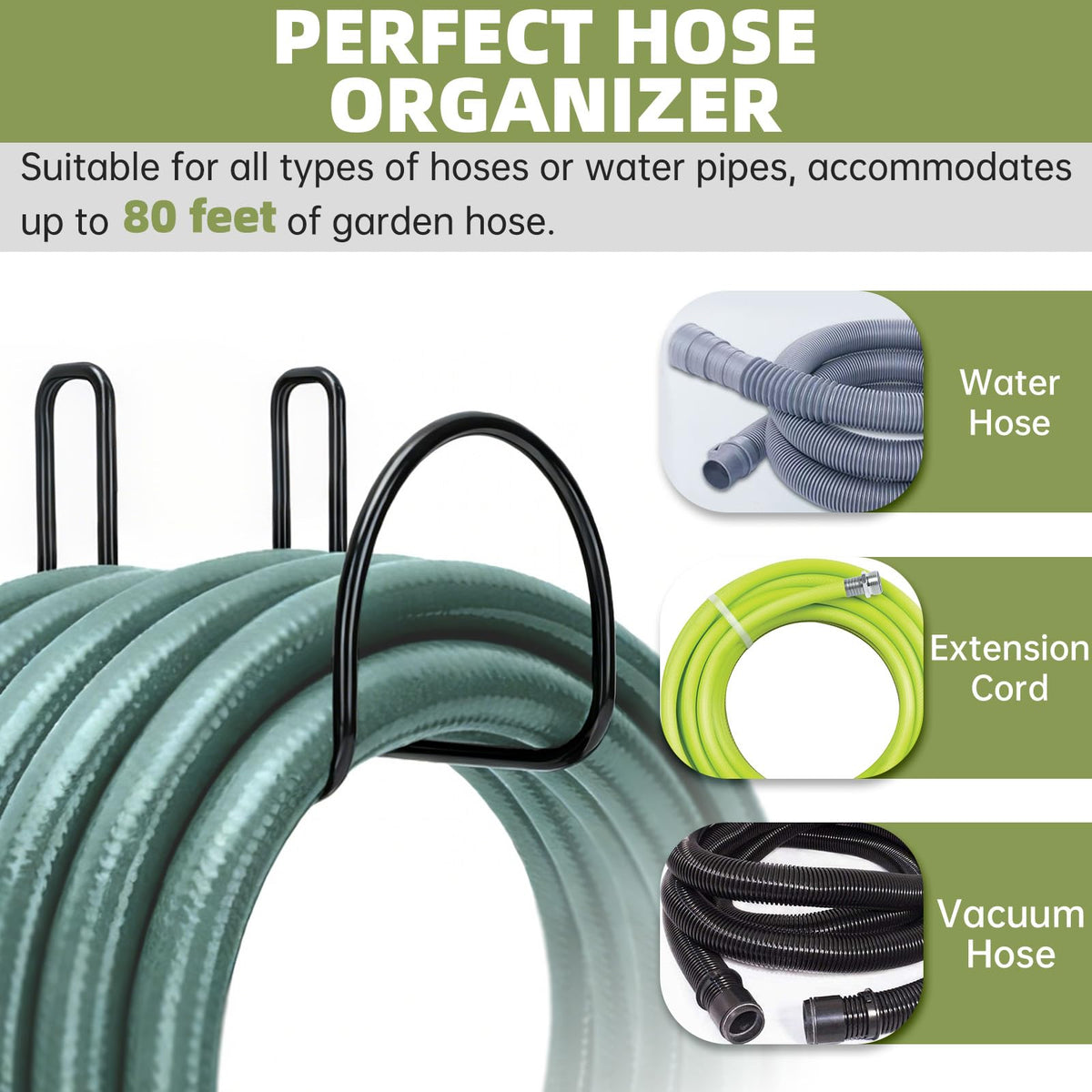 Yantuo hose holder installed on fence for easy access and organization.