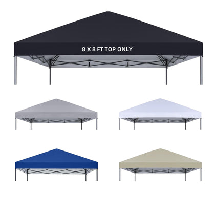 YANWEI 8x8 canopy top front view shows weatherproof shade for outdoor use