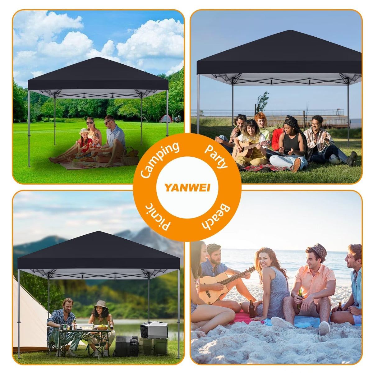 YANWEI 8x8 canopy top packaging contents shows replacement top included