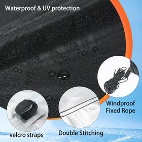 YANWEI 8x8 canopy top waterproof coating back view demonstrates sun protection