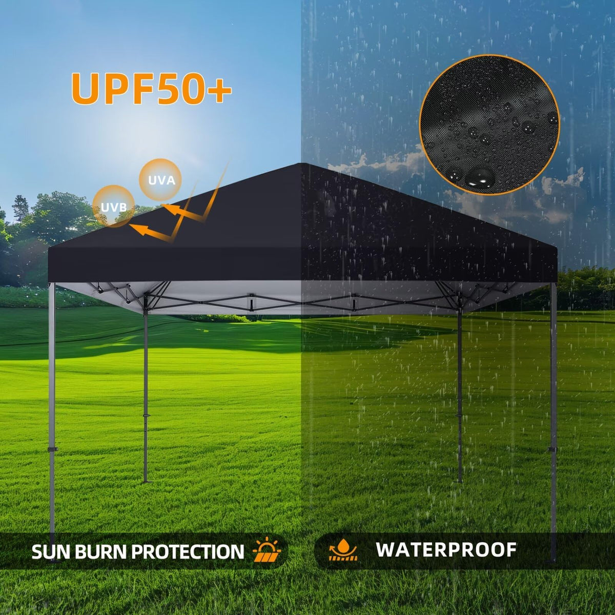 YANWEI 8x8 canopy top windproof rope system shown for stability