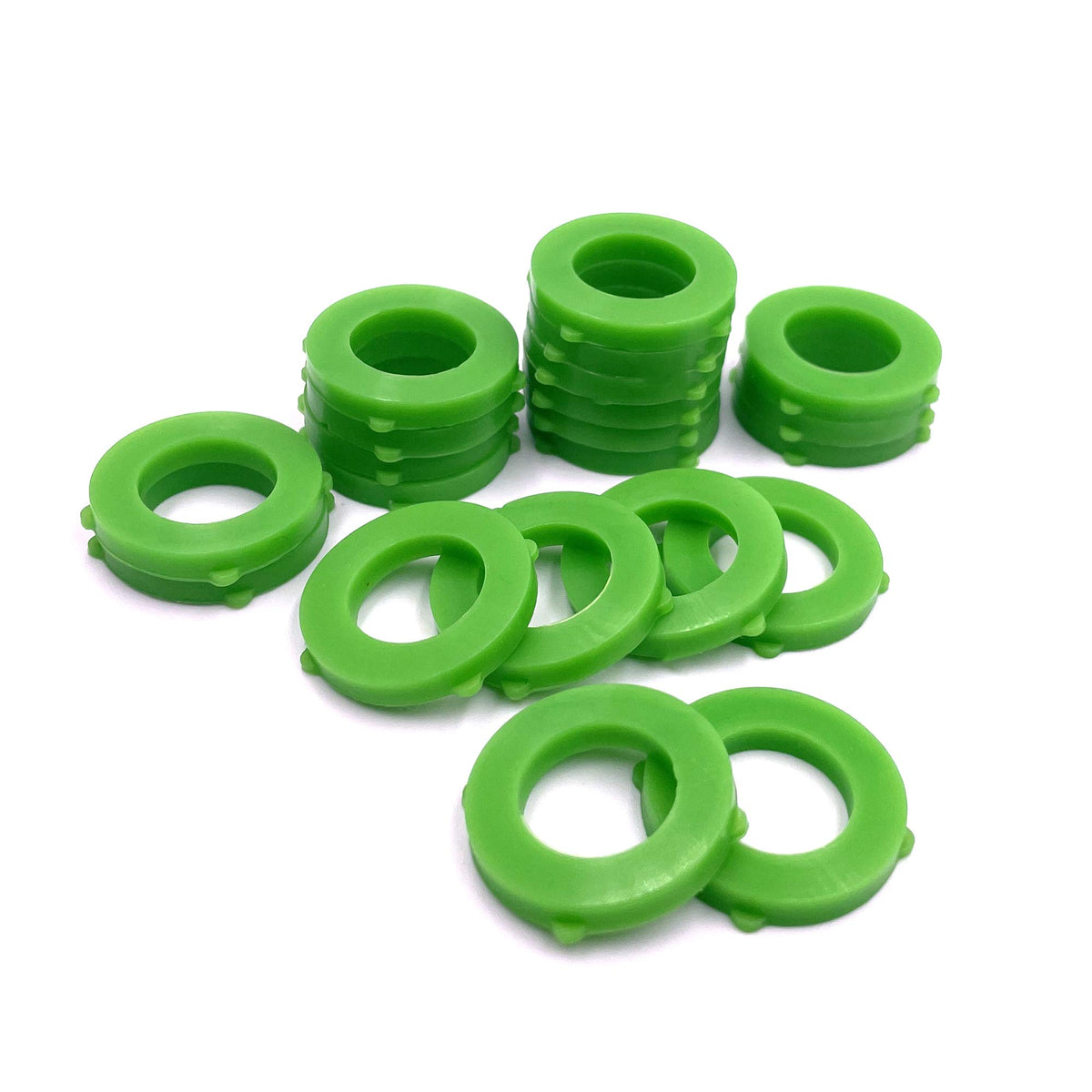 Yanwoo green silicone washer with 25mm outer diameter for a tight garden hose seal