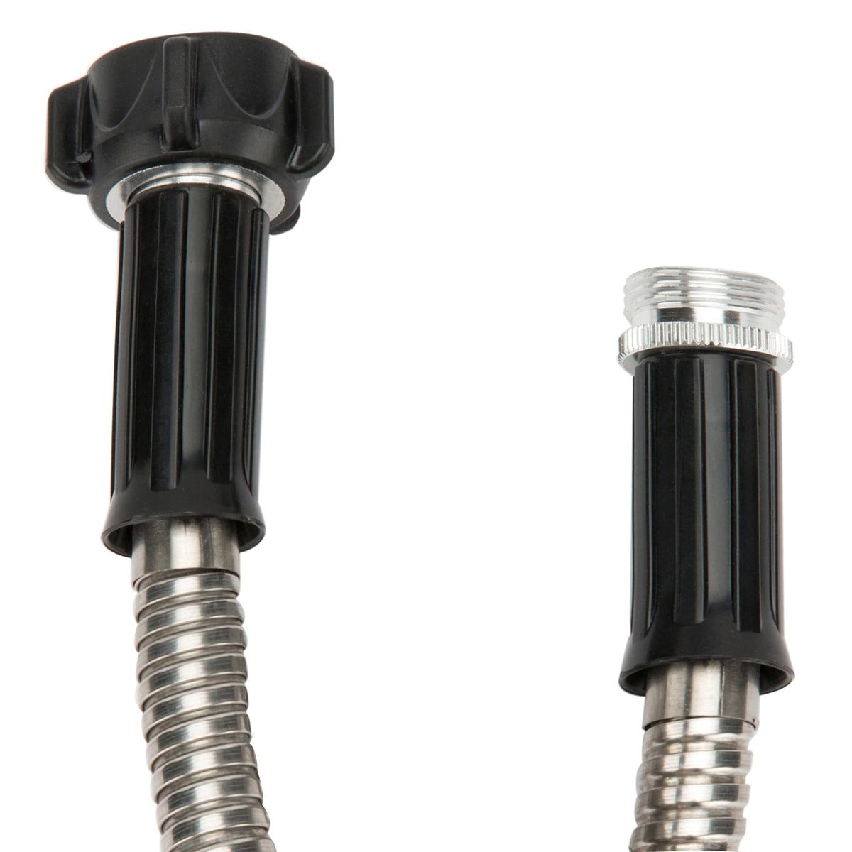 Yanwoo stainless steel garden hose resists rust and high pressure.