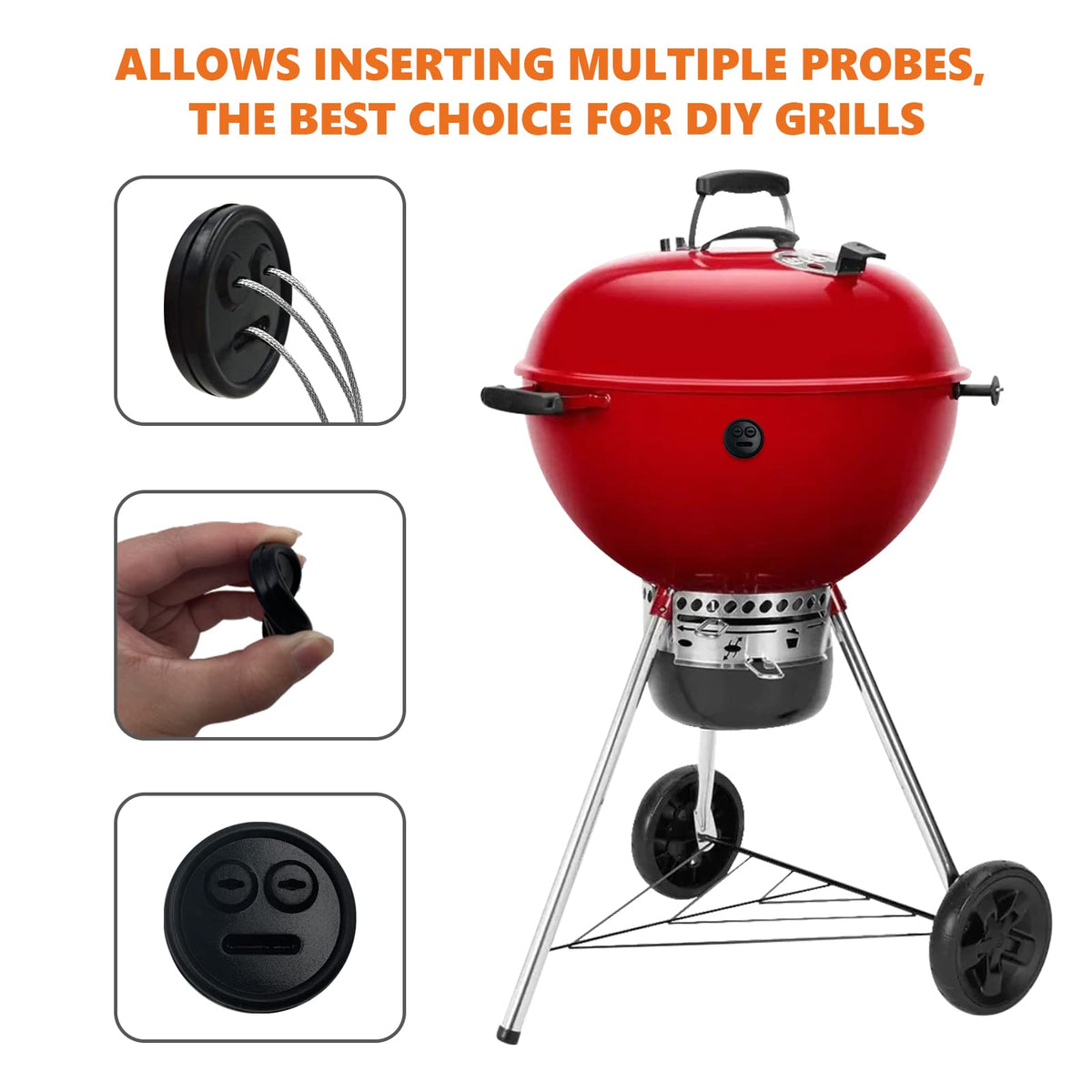 YAOAWE easy install with 1-1/4 inch hole; compatible with multiple grills