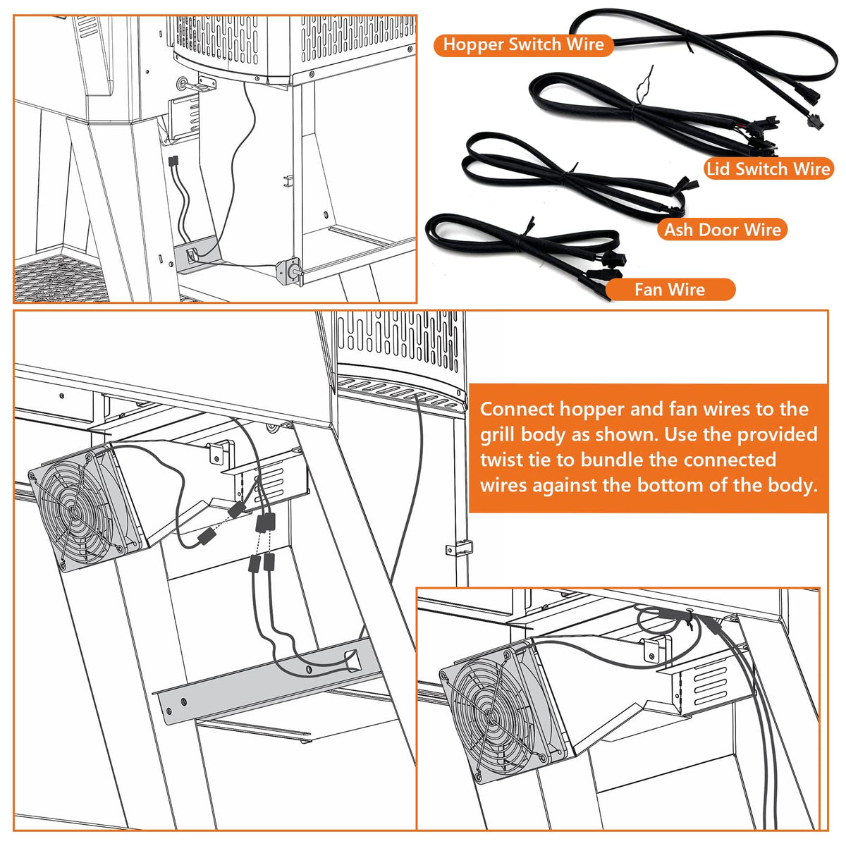 Fan wire for Gravity Series, supports proper cooling and safe operation.