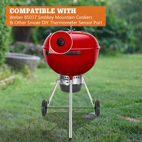 YAOAWE probe grommet fits Weber Smokey Mountain; simple installation prevents wire crimping