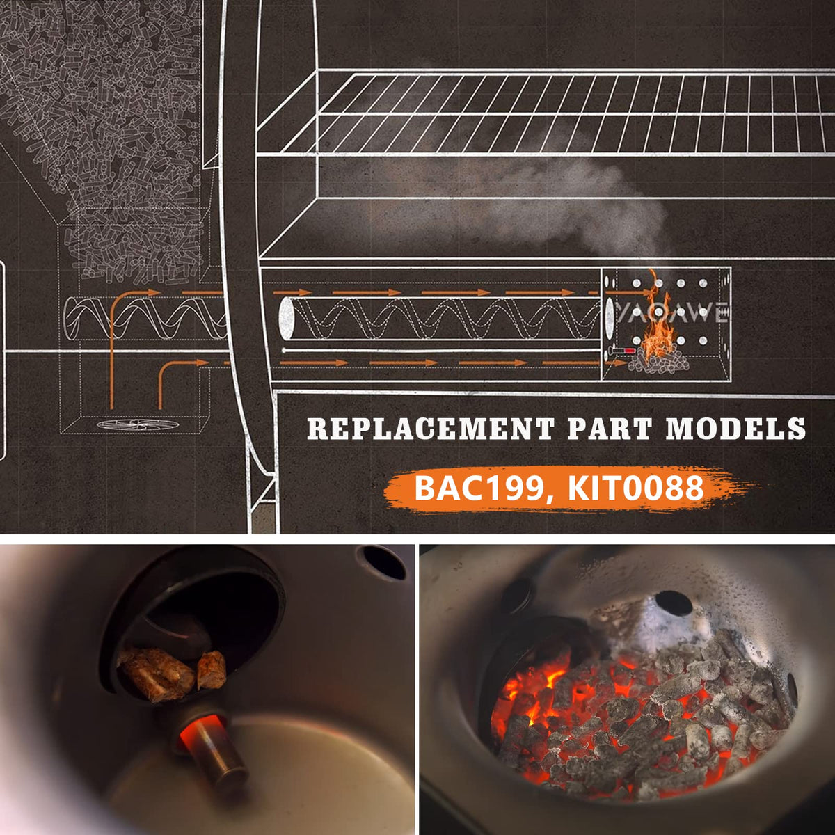 YAOAWE Traeger-compatible replacement kit enables smooth ignition across models.