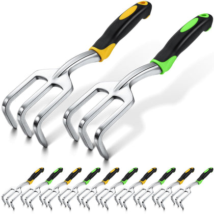 Yaocom 12pc hand rake set for versatile soil prep and weed control in small gardens.