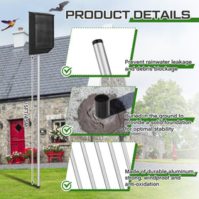Yaocom bat house adapter top secures wooden houses firmly on the pole.