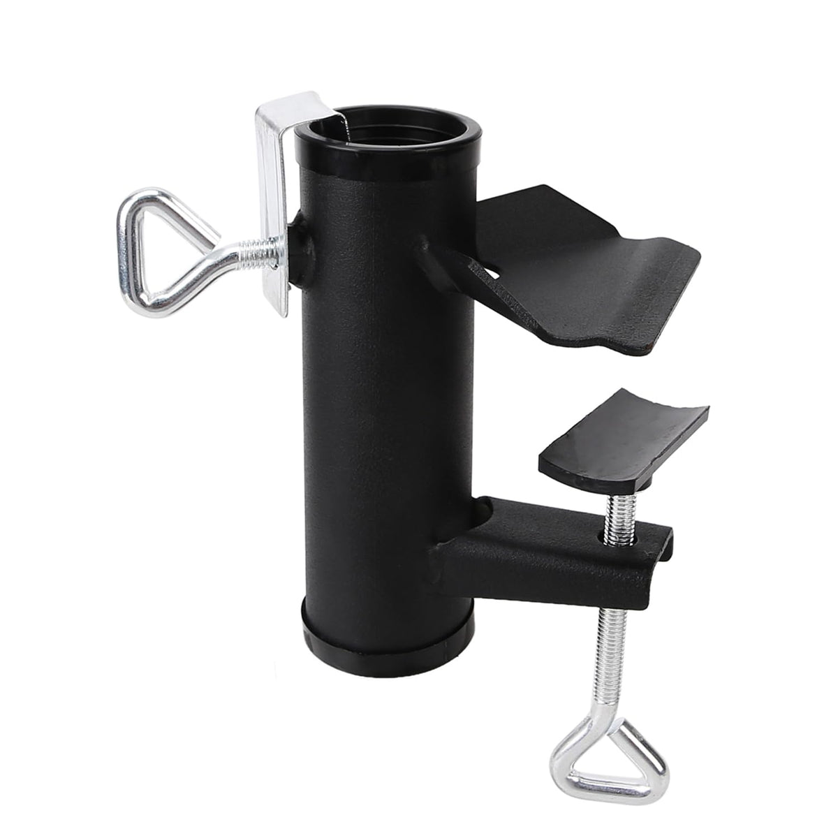 Yaoeruqi patio umbrella clamp mounted on a deck rail for sturdy shade