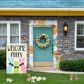 Yaofavo Easter Peeps double-sided garden flag, ideal outdoor porch display.