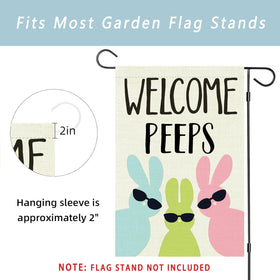 Yaofavo Easter Peeps outdoor flag, weather-resistant for enduring use.
