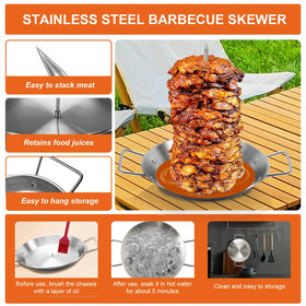 Yaokvide 6 to 14 inch skewers fit most ovens and grills for versatile cooking.