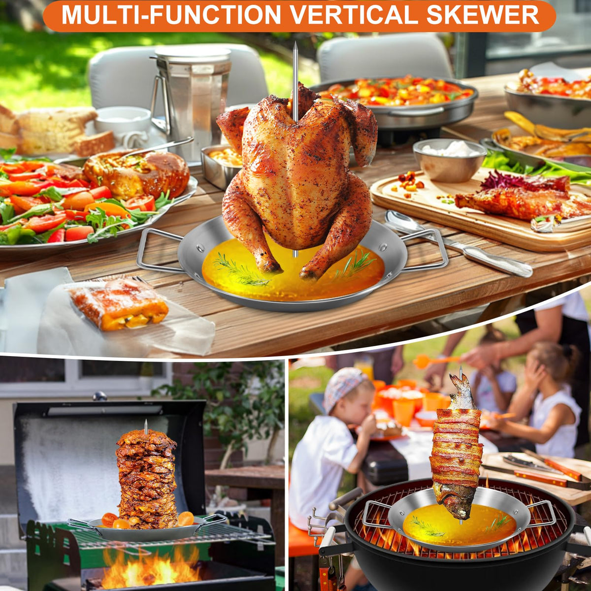 Yaokvide versatile al pastor skewers ideal for tacos, kebabs, and outdoor grilling.