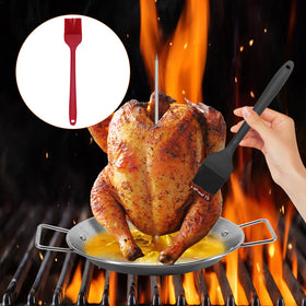 Yaokvide vertical spit with 5 spikes keeps meat steady for uniform browning.