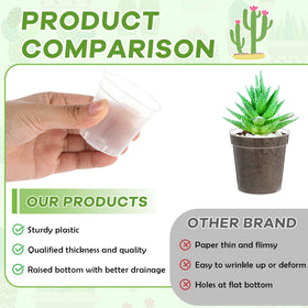 Yaomiao 2-inch pot with drainage holes bottom view for healthy watering