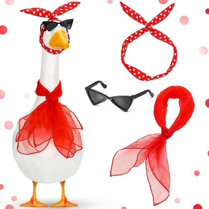 Yaomiao 50s goose outfit headband adds vintage charm to your lawn decor.